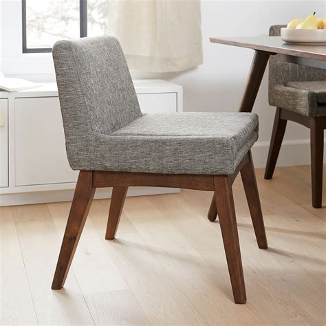 Chantel Walnut & Volcanic Grey Fabric Dining Chair 